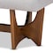 Baxton Studio Theo Mid-Century Beige Upholstered Walnut Finished Bench 159-9834 - alternate 5